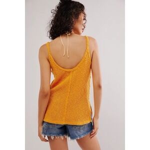 We The Free Yellow Knit Tank Top Women's NWT Size Large